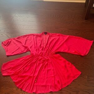 Lumiere Cherry Red Kimono Top